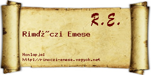 Rimóczi Emese névjegykártya